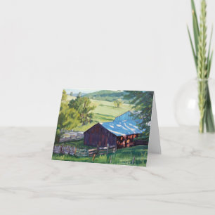 Invitation Belle Scène De Ranch Avec Grange Colorée