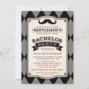 Invitation Belle soirée de Jacquard noir et gris