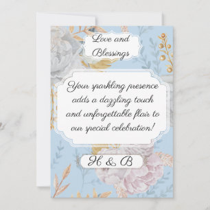 Invitation Belle teinte bleu bébé