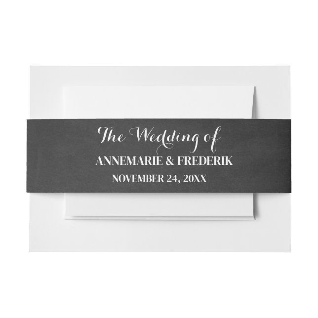 Invitation Belly Bands Band (Front Example)