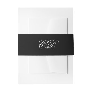 Invitation Belly Bands - Initials Band