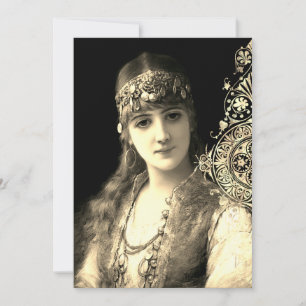 Invitation Bellydancer hafla boho gypsy mariage