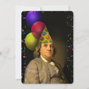 Invitation Benjamin Franklin Joyeux anniversaire