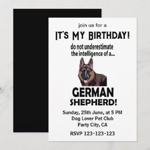 Invitation Berger Allemand Animal Anniversaire Berger Alleman
