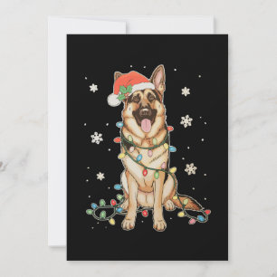 Invitation Berger Allemand Chapeau de Père Noël Lumières de N