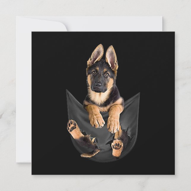 Invitation Berger Allemand Dans Pocket T-Shirt Drôle Amant Ch (Devant)