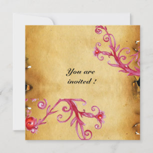 Invitation BÉRIES DE MAGIE MONOGRAM parchemin de sceaux de ci