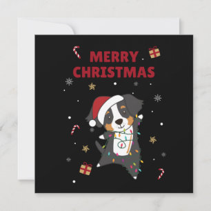Invitation Bernese Joyeux Noël Joyeux Chiens de Noël Invit