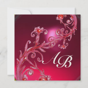 Invitation BERRIES MAGIQUES 4, Champagne de rubis rouge MONOG