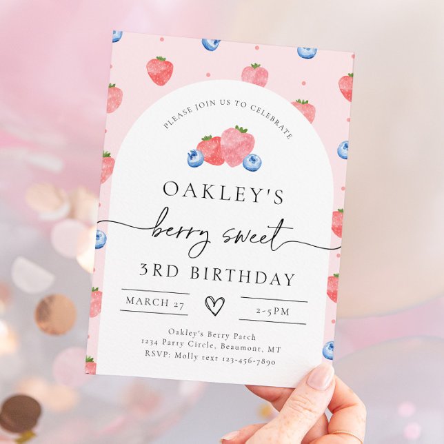 Invitation Berry Anniversaire | Invitation Berries (Créateur téléchargé)