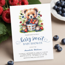 Berry Baby shower doux Berries sauvages et ours en