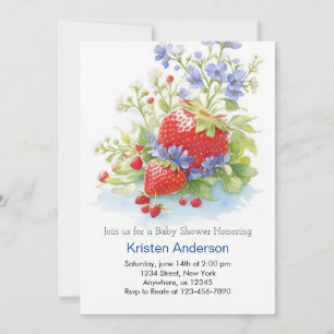 Invitation Berry Baby shower spécial garçon Fête