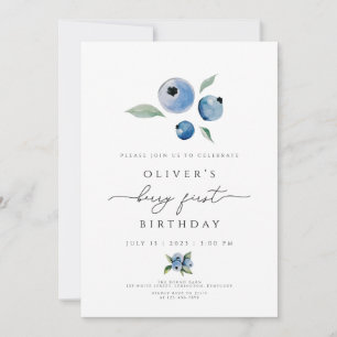 Invitation Berry Birthday Invitation, Blueberry 1er Anniversa