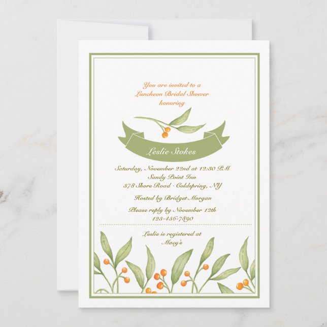 Invitation Berry Border (Devant)