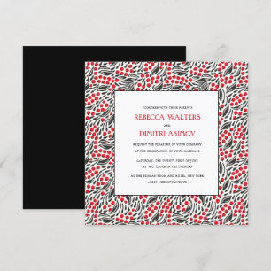 Invitation Berry d'art populaire russe et Mariage feuille Inv