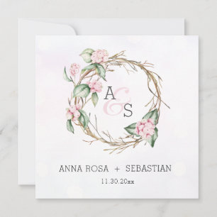 Invitation *~* Berry de neige Boho RSVP AR AR12 Mariage d'hiv