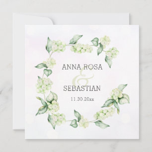 Invitation *~* Berry de neige hivernale AR12 Boho RSVP QR Mar