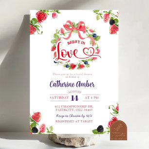 Invitation Berry en amour Fête des mariées