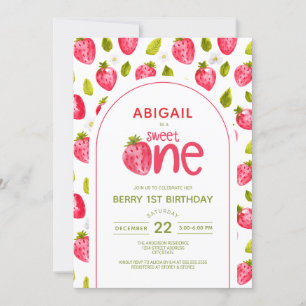 Invitation Berry First Birthday