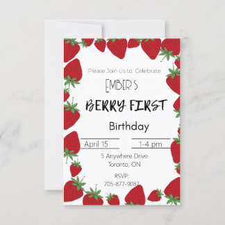 Invitation Berry First Birthday