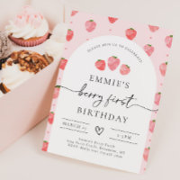Invitation Berry First Birthday | fraise