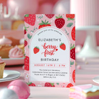 Berry First Cust 1er Birthday Strawberry Photo