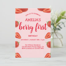 Berry First | fraise 1er Anniversaire rose