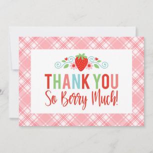 Invitation Berry fraise mignonne Merci doux