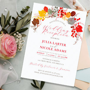 Invitation Berry Fruit Français Réception de mariage