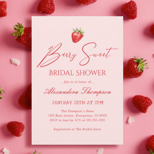 Invitation Berry In Love, Berry Sweet Fête des mariées
