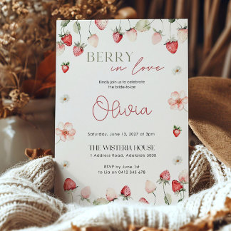 Invitation Berry in Love Bridal Shower Invitation: Editable