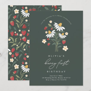 Invitation Berry Premier anniversaire fraise