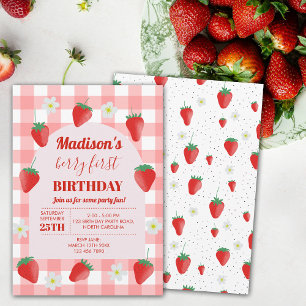 Invitation Berry Premier anniversaire Fraise Premier été