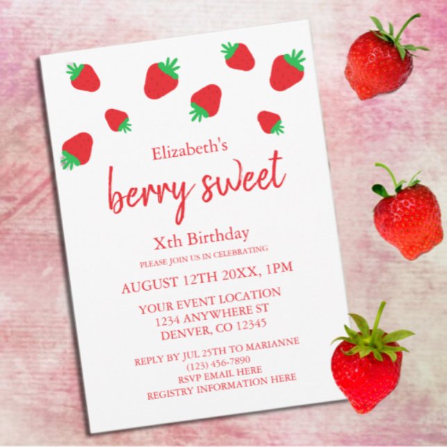Invitation Berry Sweet Anniversaire (Créateur téléchargé)