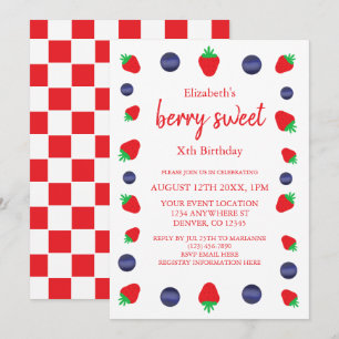 Invitation Berry Sweet Anniversaire