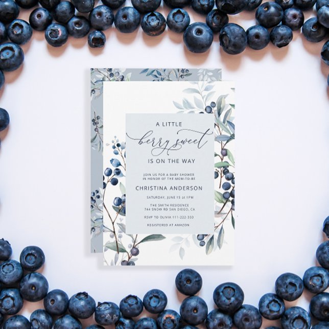 Invitation Berry Sweet Baby est sur le chemin Baby shower (Créateur téléchargé)