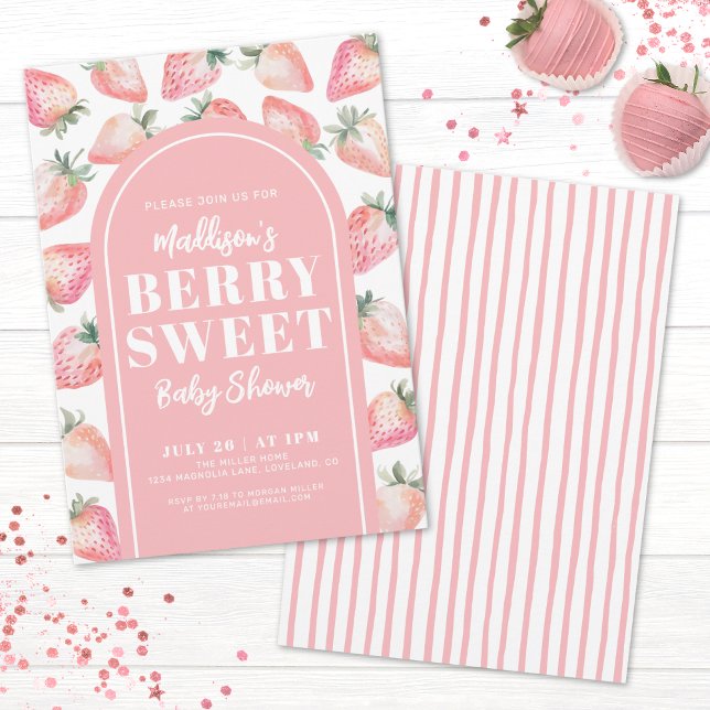Invitation Berry Sweet Baby shower (Berry Sweet Baby Shower Invitation )