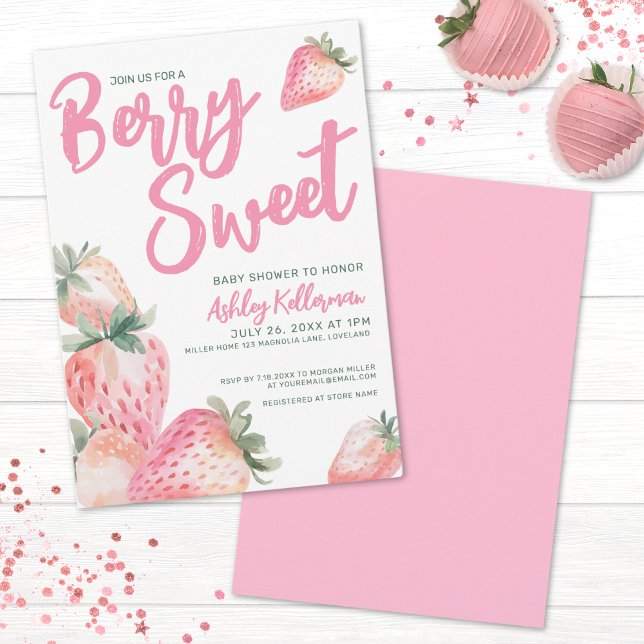 Invitation Berry Sweet Baby shower (Berry Sweet Baby Shower Invitation)