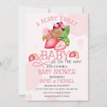 Berry Sweet Baby shower Invitation! Mon Bébé !