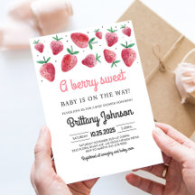 Berry Sweet Baby sur le chemin Baby shower fille
