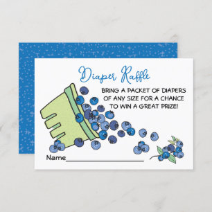 Invitation Berry Sweet Blueberry Baby shower Déchets Raffin