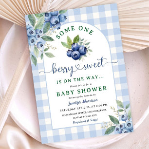 Invitation Berry Sweet Blueberry Baby shower garçon