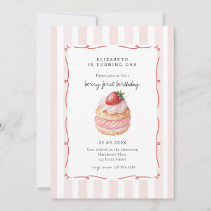 Invitation Berry Sweet Rose Premier anniversaire
