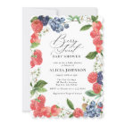 Berry Sweet Strawberry Baby shower bleu rouge