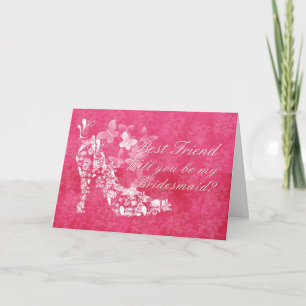 Invitation Best Friend Bridesmaid, tu seras ma Bridesmaid