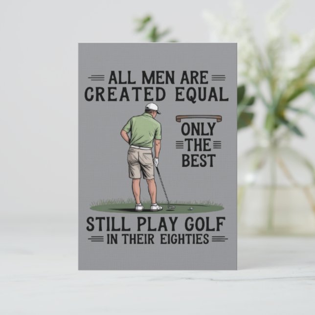 Invitation Best Men Play Golf Eighties Funny Golfer Golfing  (Debout devant)