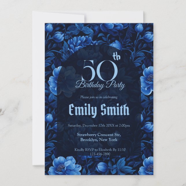 Invitation Best Rose Charm 90Th Birthday (Devant)