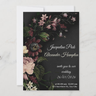 Invitation best wedding purple card