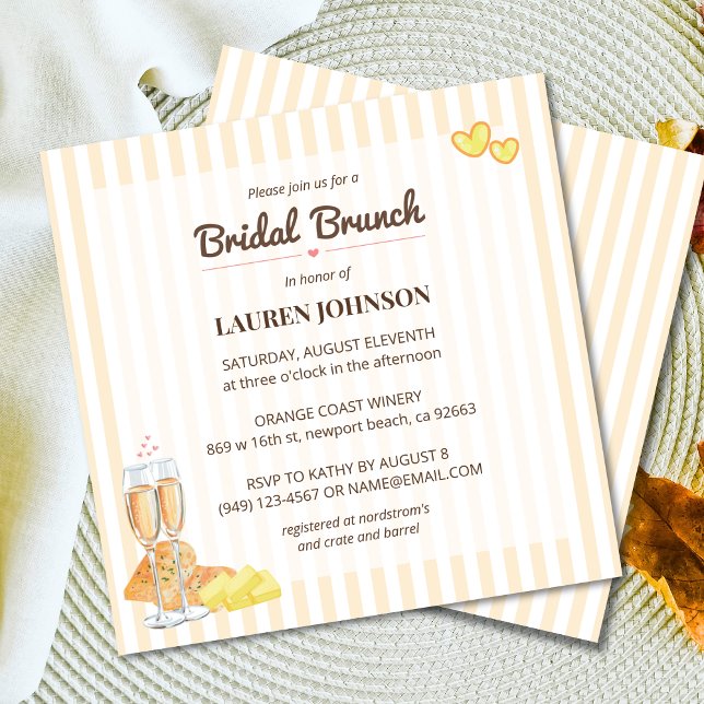 Invitation Beurre de pain Thème Beurre ensemble Brunch nuptia (Créateur téléchargé)
