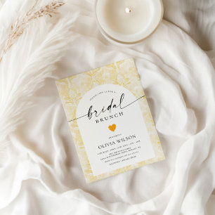 Invitation Beurre Jaune Fête des mariées florale
